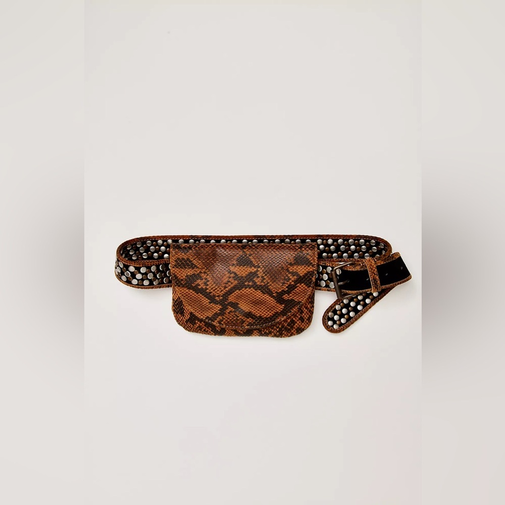 NWT! FP Free People Animal Instinct Pocket Belt Sz S/M & M/L - Picture 4 of 6